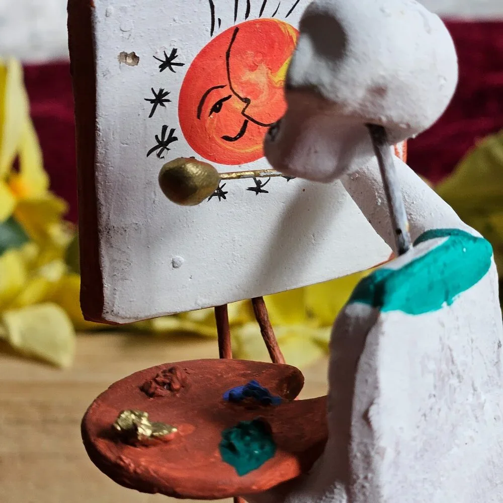 RARE VINTAGE OAXACAN ARTIST AT WORK SCULPTURE SO BEAUTIFUL - Picture 4 of 5